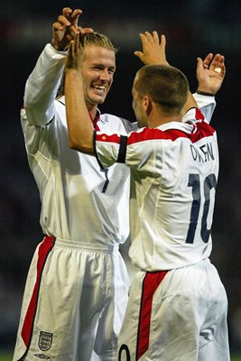 David Beckham and Michael Owen 