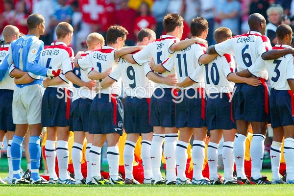 England players Euro 2004 v Switzerland