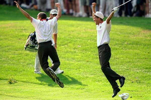 Sergio Garcia and Jesper Parnevik of Europe