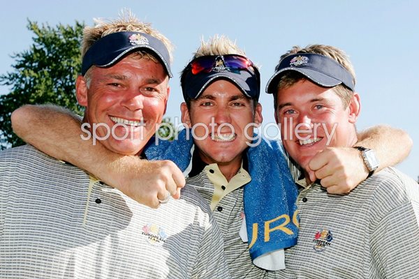 Lee Westwood, Ian Poulter and Darren Clarke