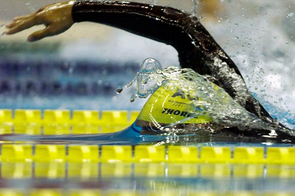 Ian Thorpe of Australia in action