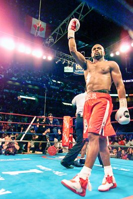 Roy Jones Jr. celebrates