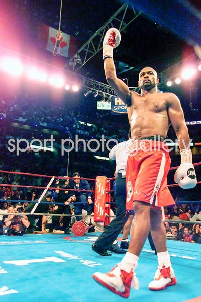 Roy Jones Jr. celebrates