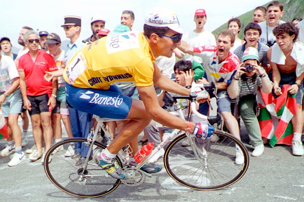 Miguel Indurain climbs