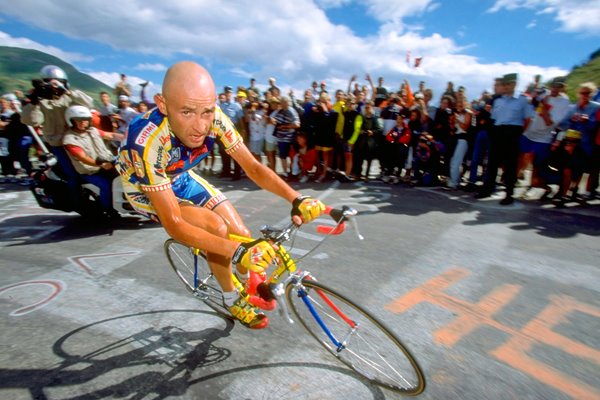 Marco Pantani climbs