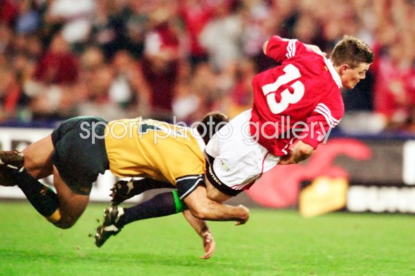 Brian O'Driscoll British Lions scores v Australia Brisbane 2001
