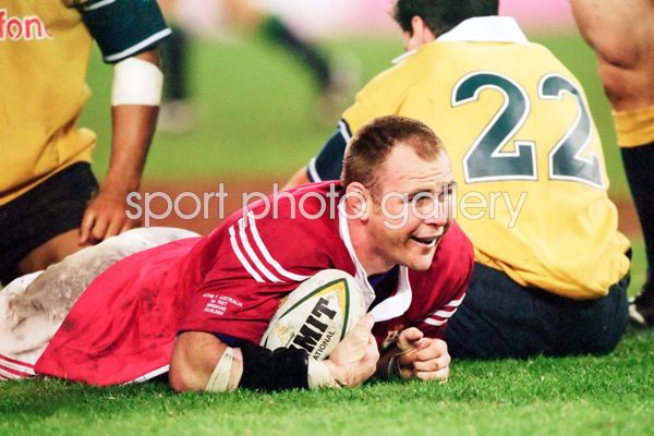 Scott Quinnell British Lions scores v Australia Brisbane 2001
