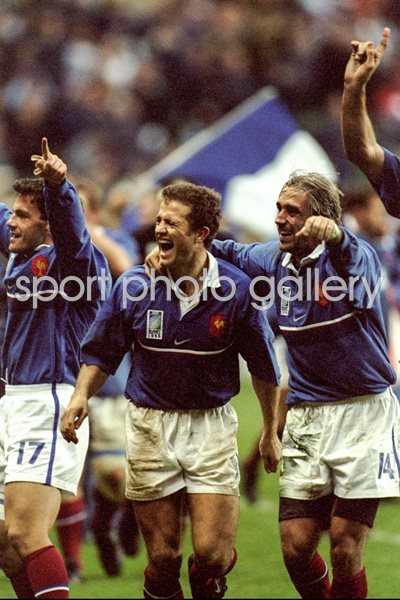 French team celebrate