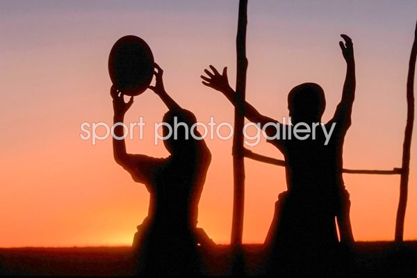 Children playing rugby