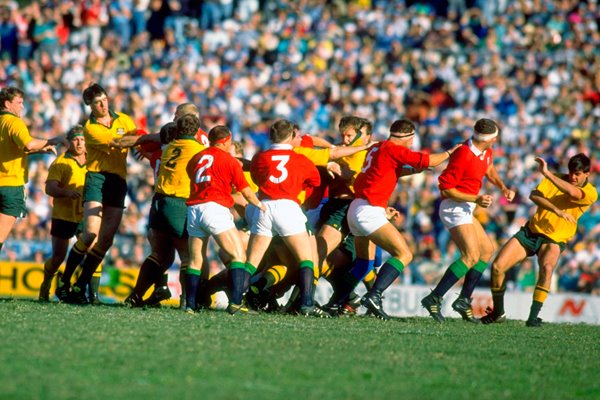 British Lions Punch Up v Australia Sydney Test 1989