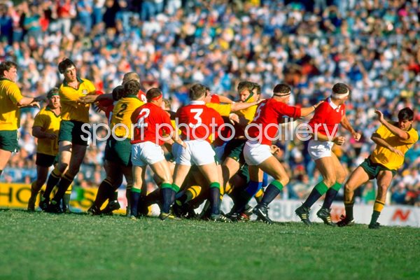 British Lions Punch Up v Australia Sydney Test 1989