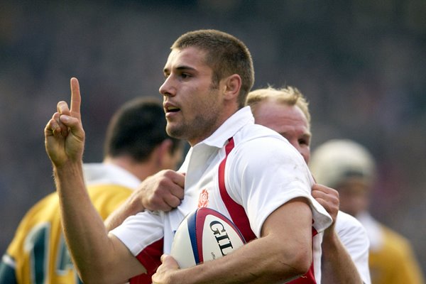 Ben Cohen celebrates try