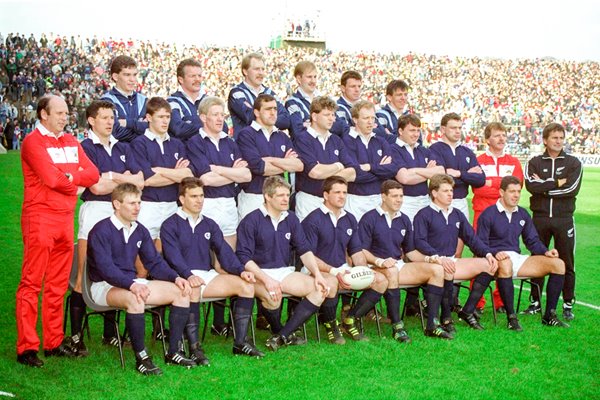 Scotland team Grand Slam Winners Murrayfield 1990