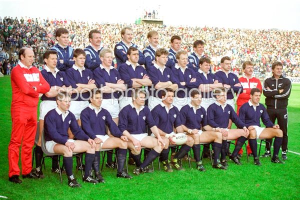 Scotland team Grand Slam Winners Murrayfield 1990