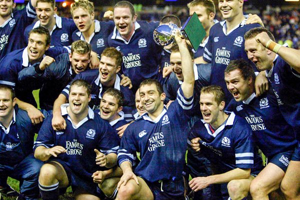 Scotland celebrate victory over South Africa