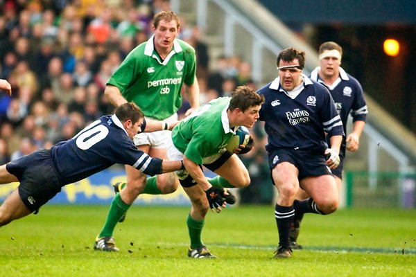 Brian O'Driscoll of Ireland and Gordon Ross of Scotland