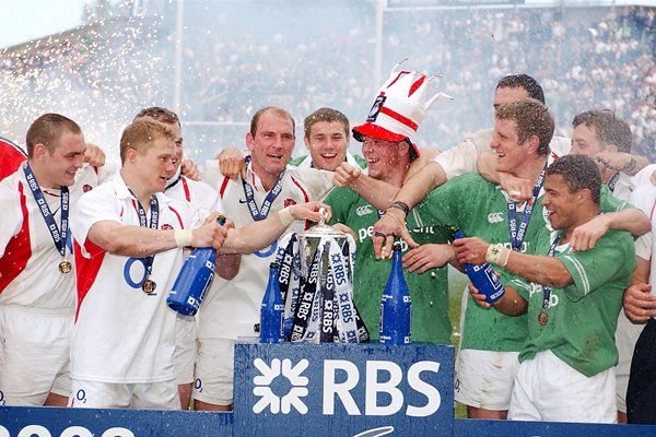 England celebrate winning the Grand Slam
