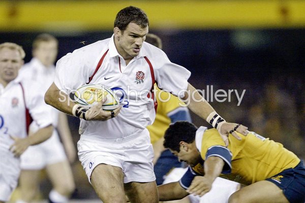 Martin Johnson of England in action