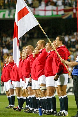 England sing the National Anthem