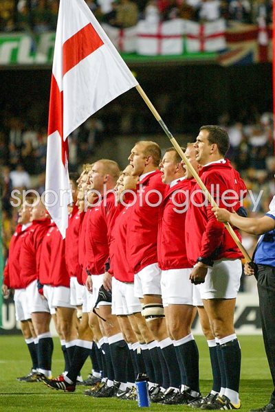 England sing the National Anthem