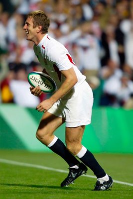 Will Greenwood celebrates winning try