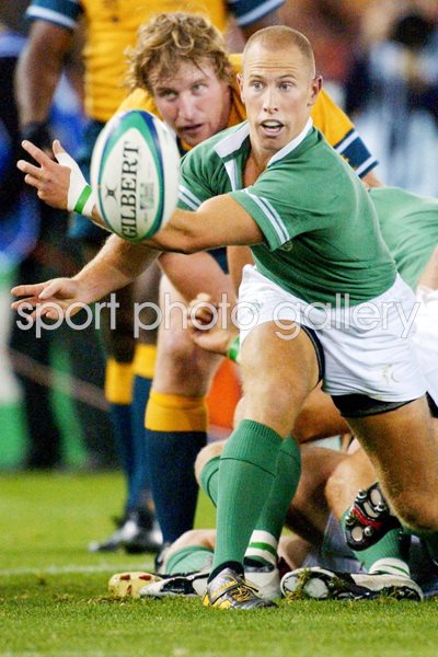 Peter Stringer #9 for Ireland in action
