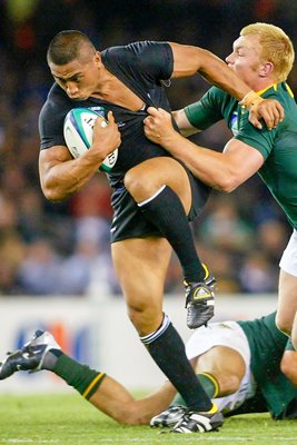 Jerry Collins of New Zealand in action