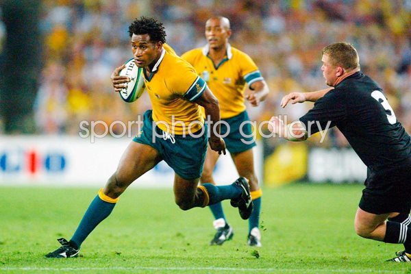 Lote Tuqiri of the Wallabies in action