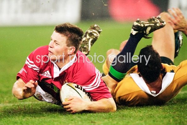 Brian O'Driscoll British Lions try v Australia 1st Test Brisbane 2001
