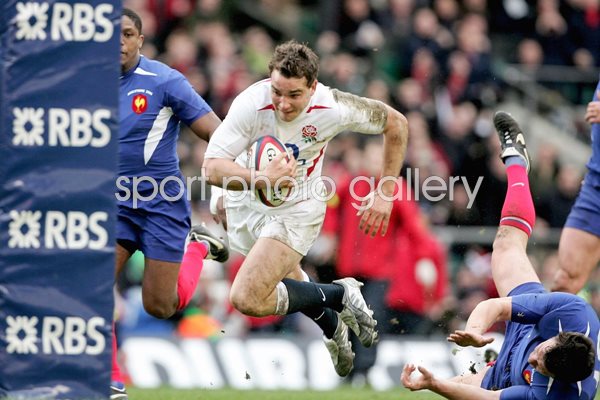 Olly Barkley England try