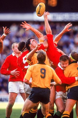 British Lions v Australia Line Out Final test Sydney 1989