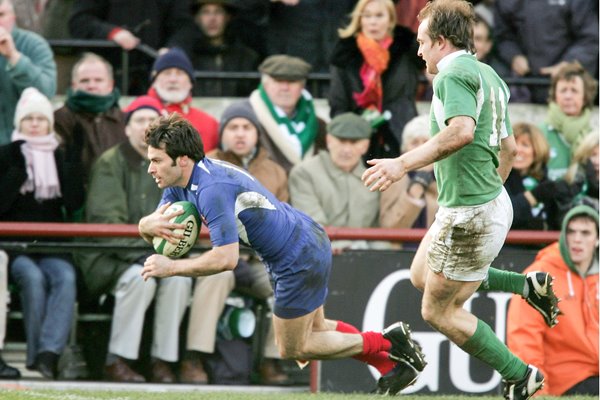 Christophe Dominici of France scores 