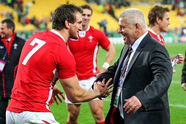 Gatland and Warburton celebrate Wales win