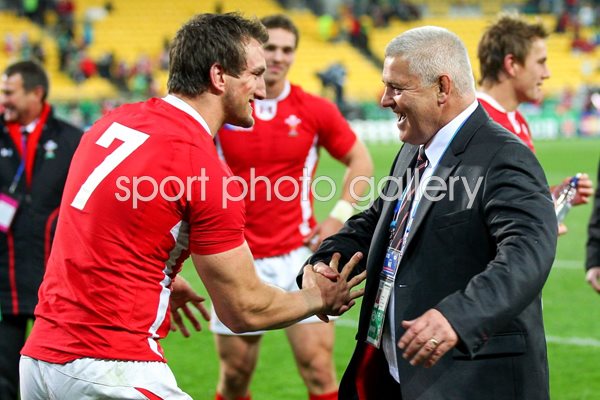 Gatland and Warburton celebrate Wales win