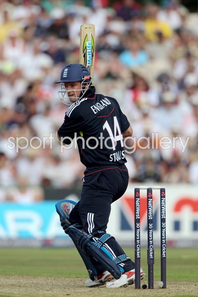 Andrew Strauss batting v Australia 2010