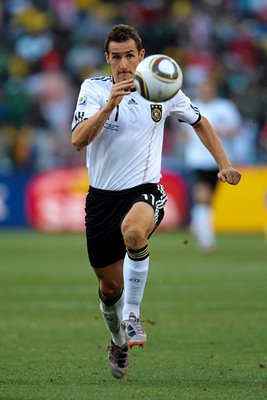 Miroslav Klose on the ball for Germany v England