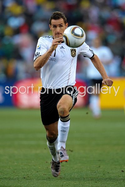 Miroslav Klose on the ball for Germany v England