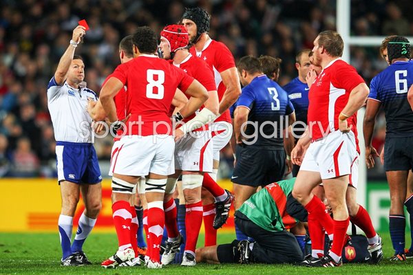 Sam Warburton Red Card Wales v France 