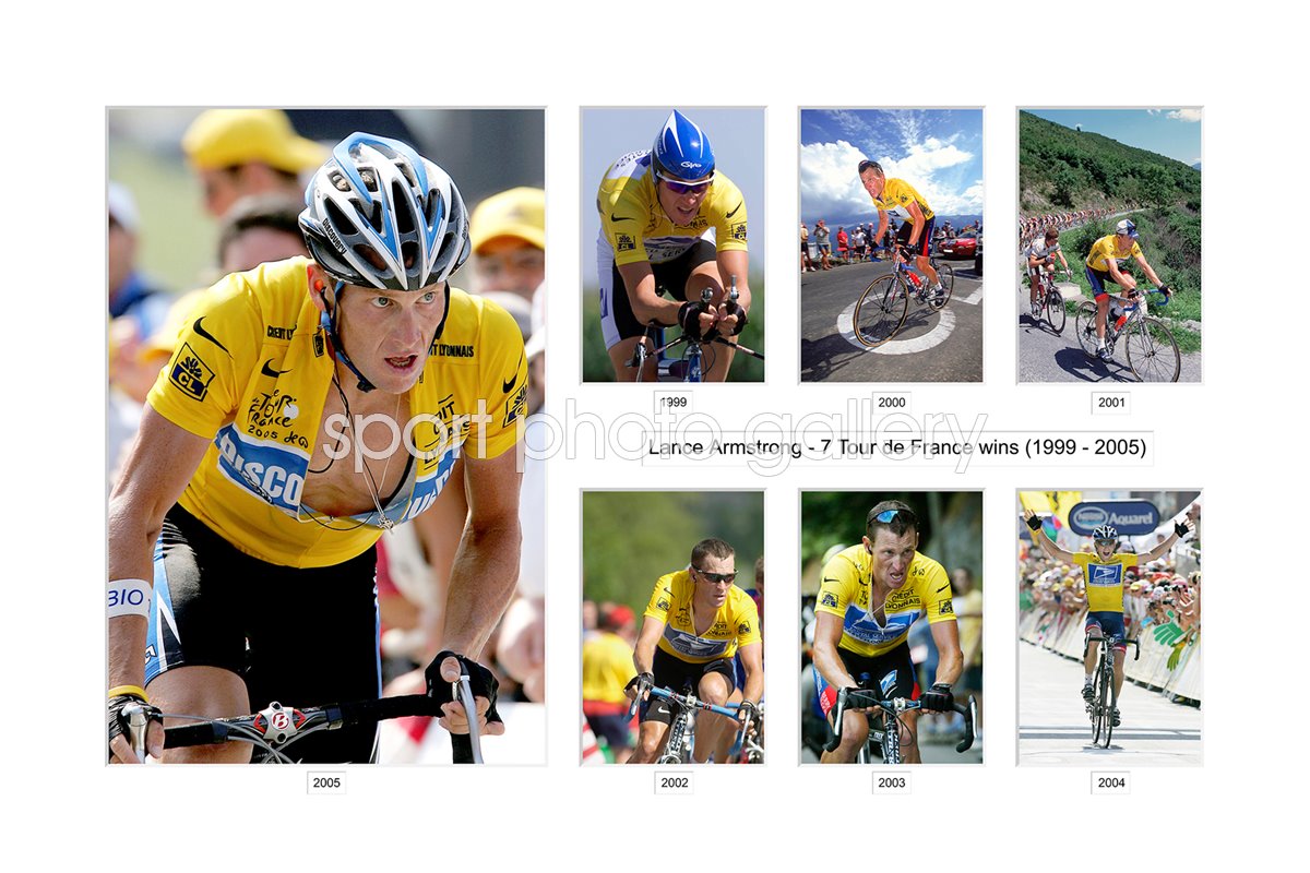 1999 - 2005 Lance Armstrong 7 Tour Wins Selection