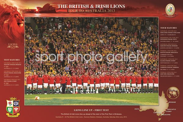 The Lions Line Up First Test 2013