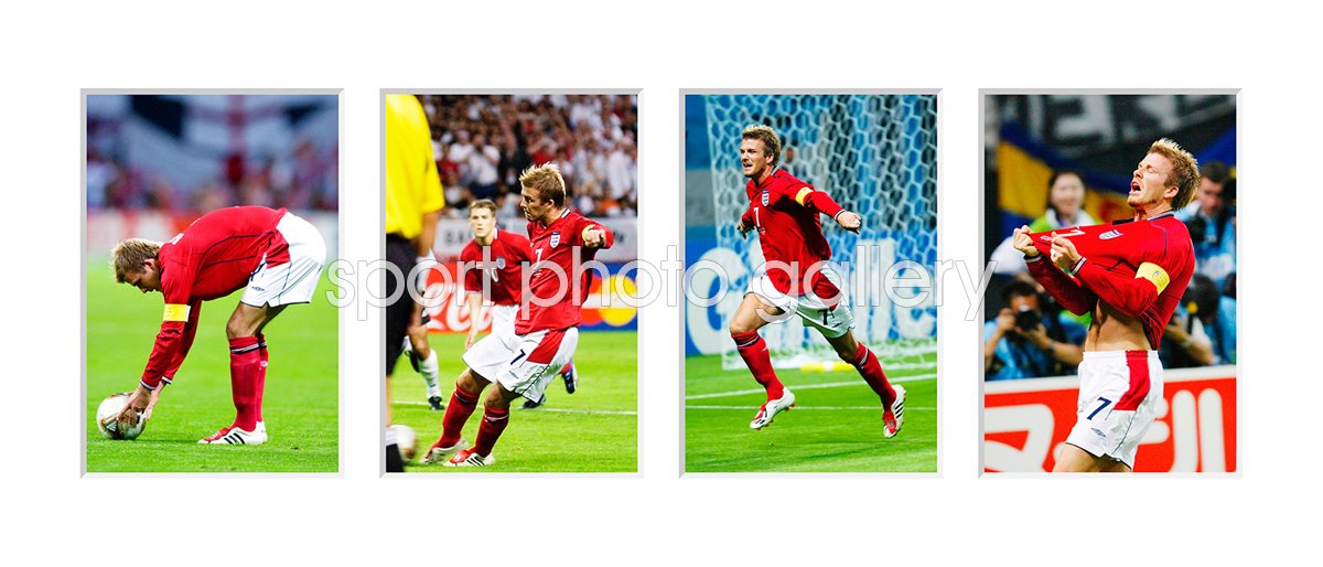 2002 David Beckham Penalty v Argentina Quadruple