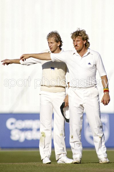 Ian Botham & David Gower England v West Indies 1984