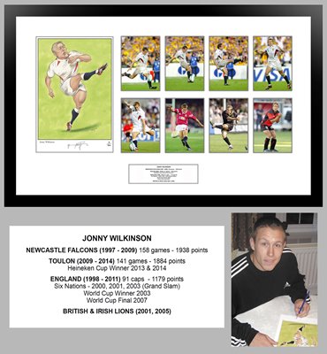 Jonny Wilkinson Signed Career Montage - LIMITED STOCK - £495