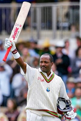 Brian Lara celebrates 11175th Test run