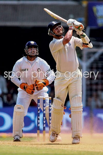 Owais Shah of England batting 