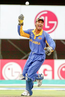 Kumar Sangakkara celebrates 