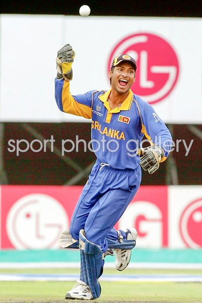Kumar Sangakkara celebrates 