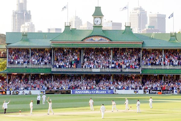 Steve Waugh of Australia celebrates 100