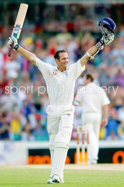 Michael Vaughan celebrates SCG century
