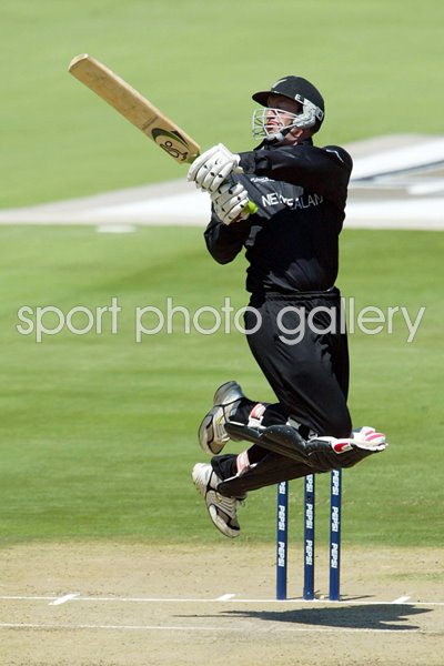 Chris Harris of New Zealand hooks for four